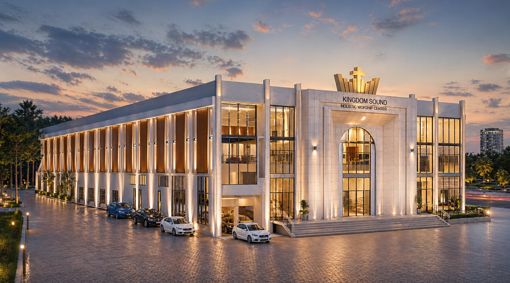 Kingdom Sound — Full exterior render